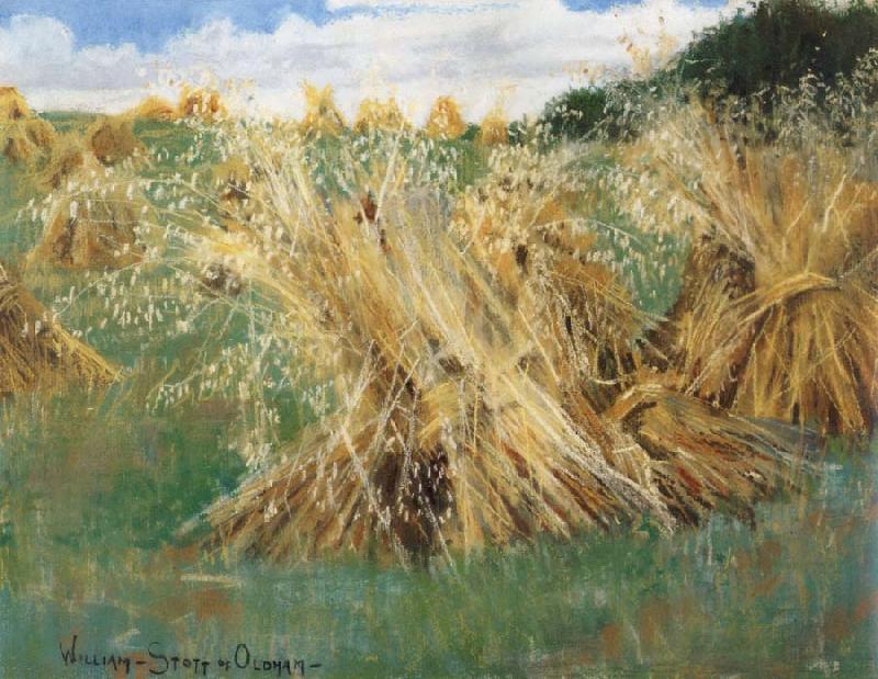 William Stott of Oldham Wheat Sheaves oil painting picture